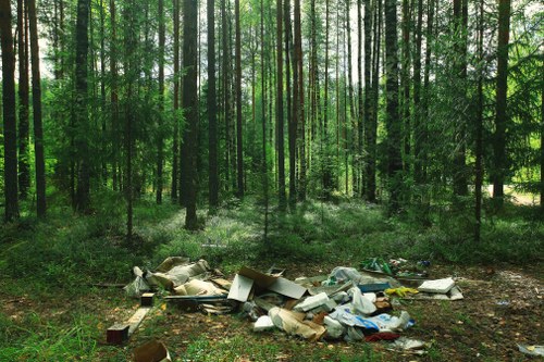 Different types of construction waste materials